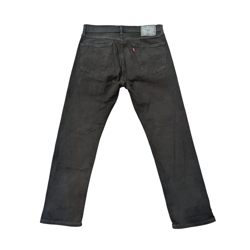 Levis 505 Regular Fit Black Straight Leg Jeans Mens W34 L30 00505-1469 Stretch